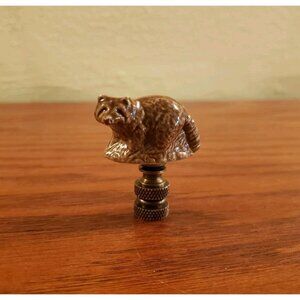 Racoon Lamp Finial Shade Topper Wade England Vintage Unique Country Farmhouse